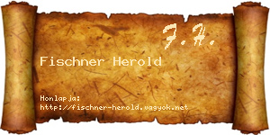Fischner Herold névjegykártya